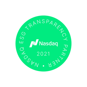 We are certified by Nasdaq as a ‘2021 Nasdaq ESG Transparency Partner’.